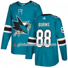 San Jose Sharks Hockeydrakt Brent Burns 88 2017-2018 Teal Adidas Authentic - Herre